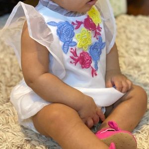 Gorgeous baby girl statement top!